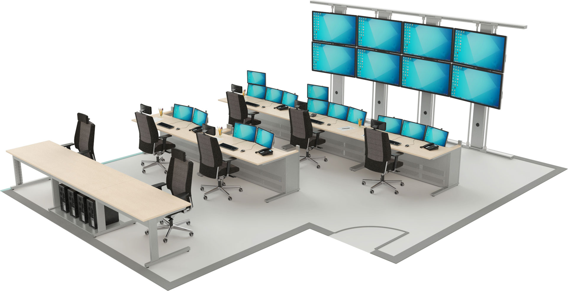Salle de contrôle et de supervision Mobilier pour salles de contrôle