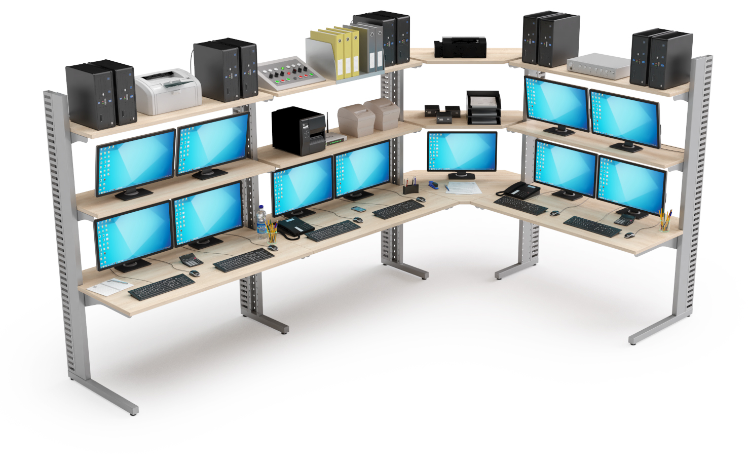 Stations informatiques modulables pour salles serveurs