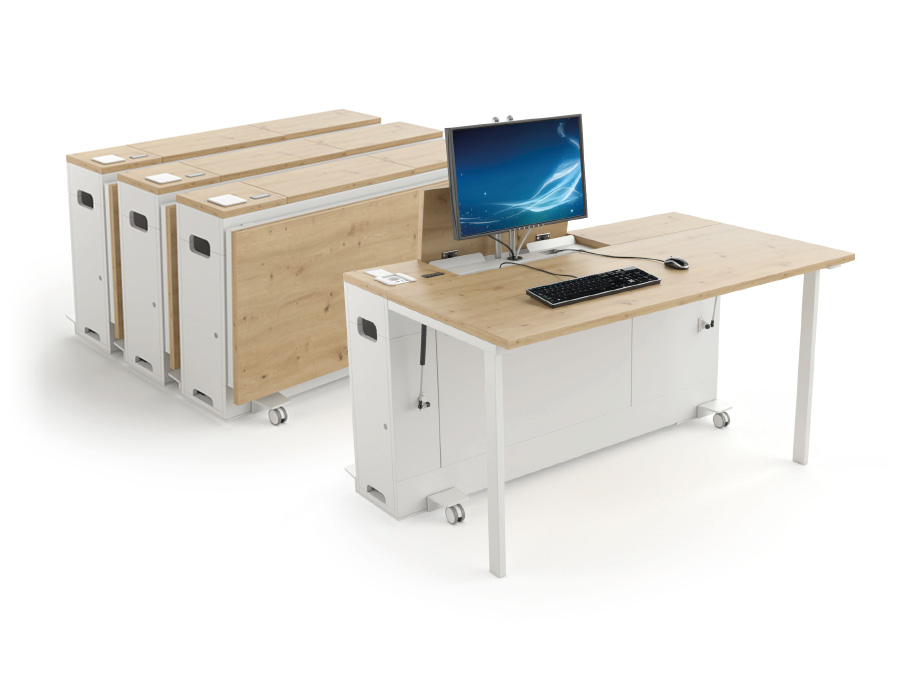 Bureau informatique mobile et compact