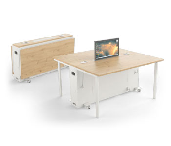 mobilier de réunion mobile et pliable, avec écrans rétractable